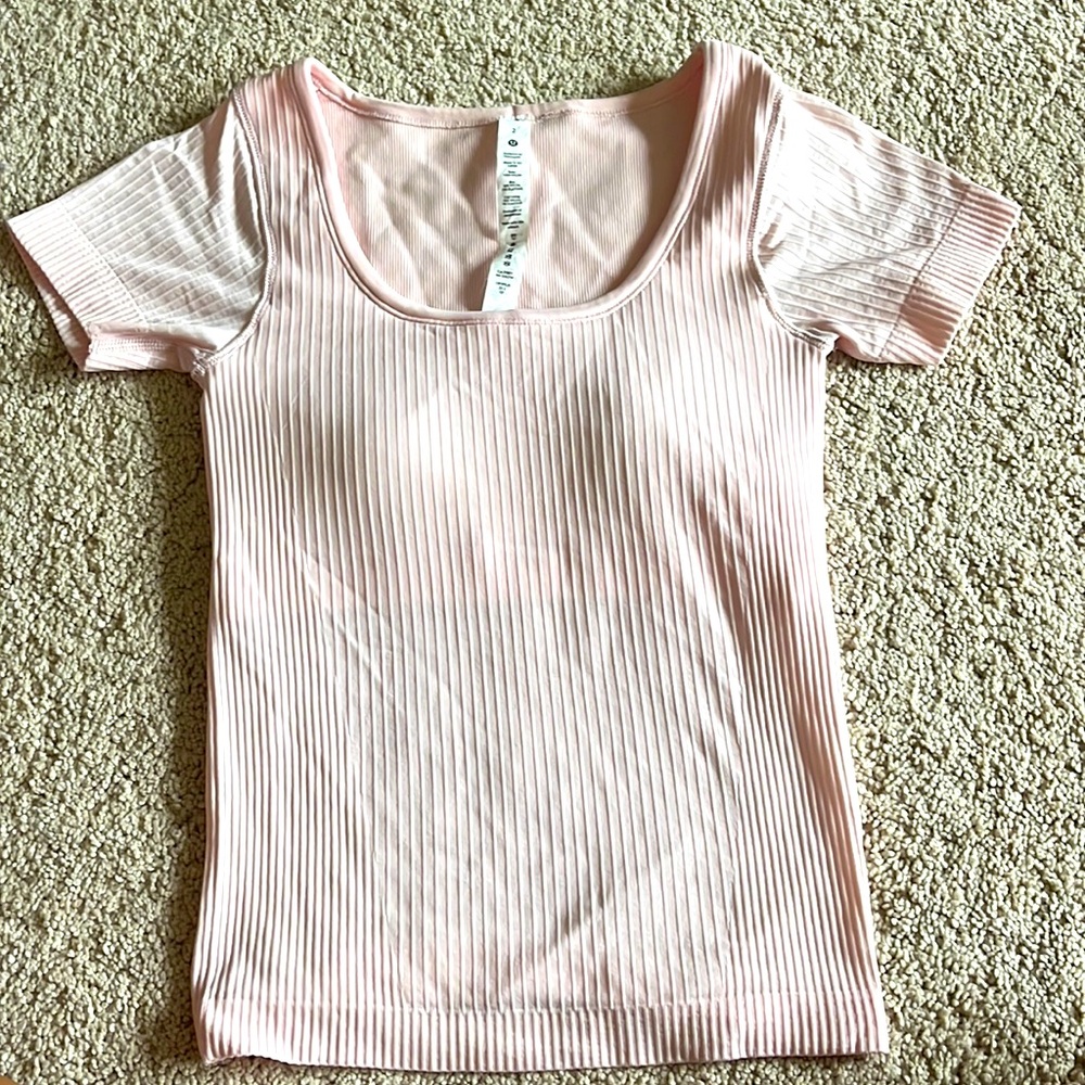 Lululemon pink square neck top
